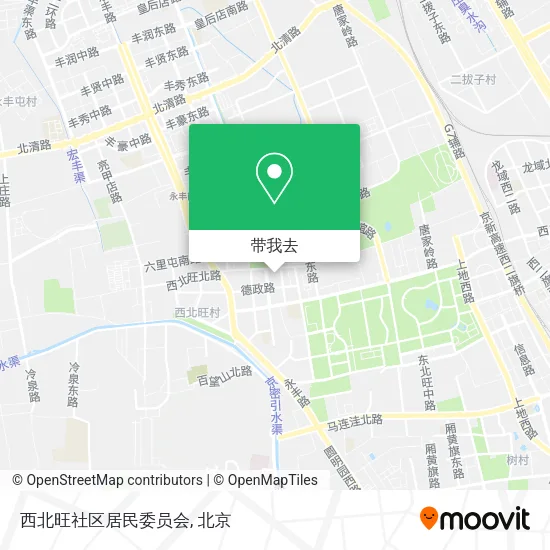 西北旺社区居民委员会地图