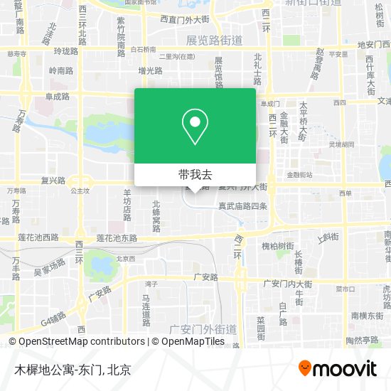 木樨地公寓-东门地图