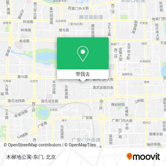 木樨地公寓-东门地图