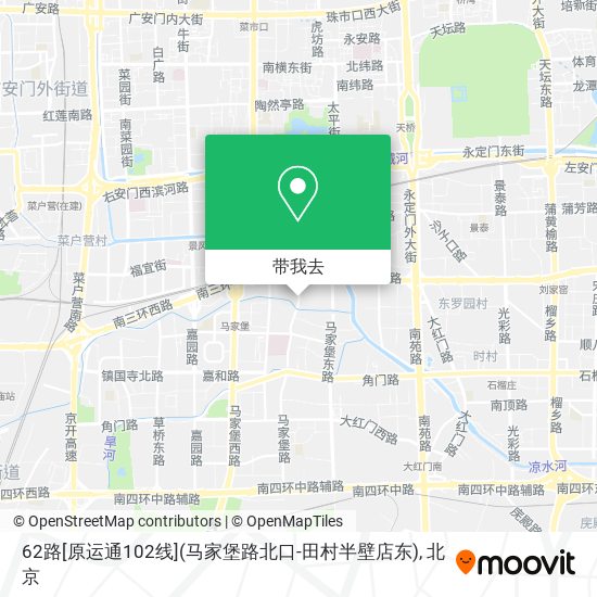 62路[原运通102线](马家堡路北口-田村半壁店东)地图