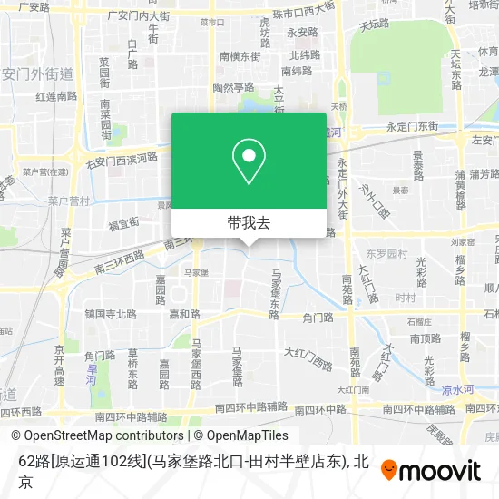 62路[原运通102线](马家堡路北口-田村半壁店东)地图
