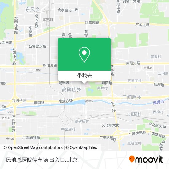 民航总医院停车场-出入口地图