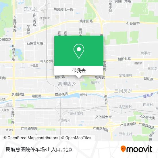 民航总医院停车场-出入口地图