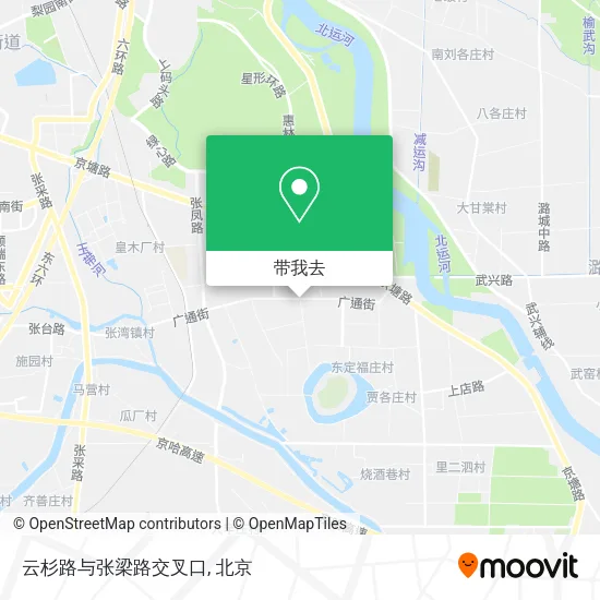 云杉路与张梁路交叉口地图
