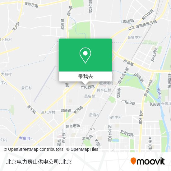 北京电力房山供电公司地图