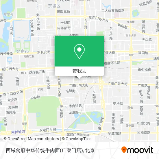 西域食府中华传统牛肉面(广渠门店)地图