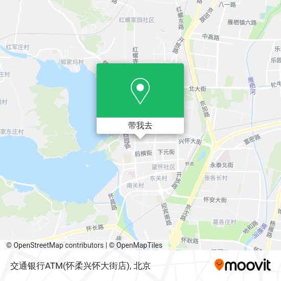 交通银行ATM(怀柔兴怀大街店)地图