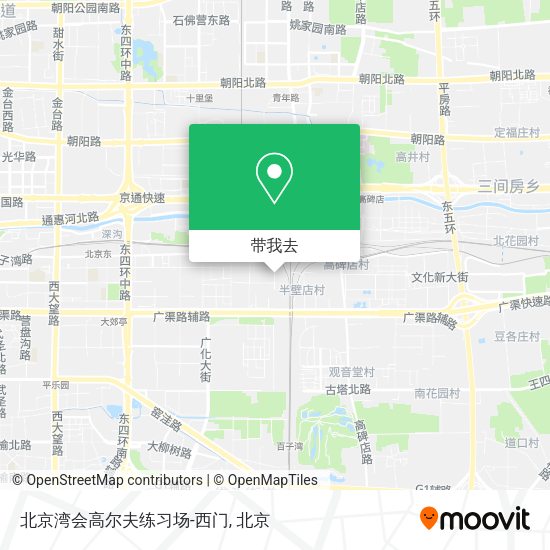 北京湾会高尔夫练习场-西门地图