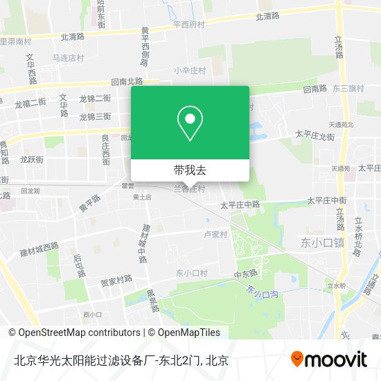 北京华光太阳能过滤设备厂-东北2门地图