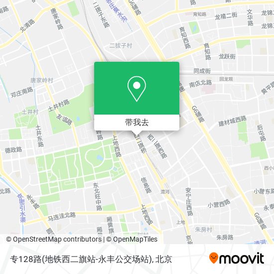 专128路(地铁西二旗站-永丰公交场站)地图