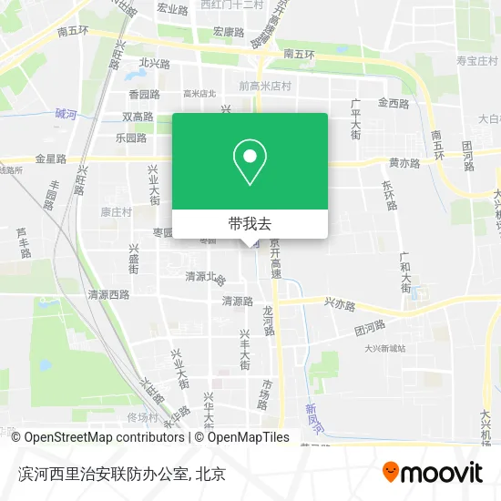 滨河西里治安联防办公室地图