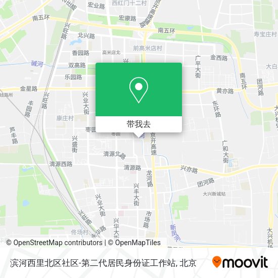 滨河西里北区社区-第二代居民身份证工作站地图