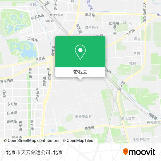 北京市天云储运公司地图