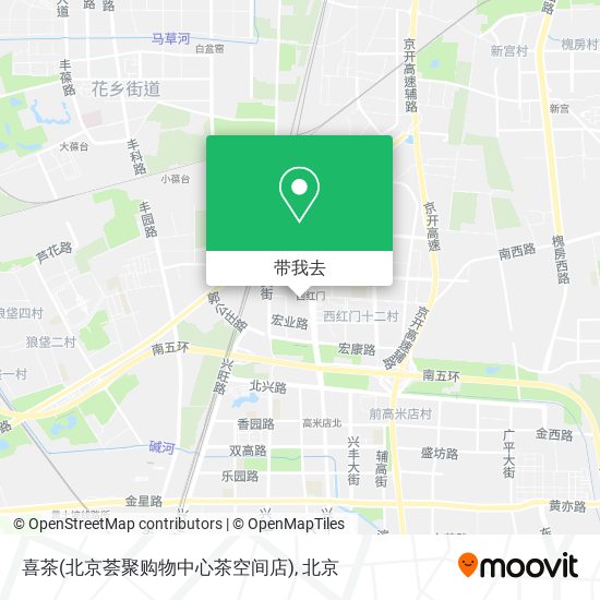 喜茶(北京荟聚购物中心茶空间店)地图