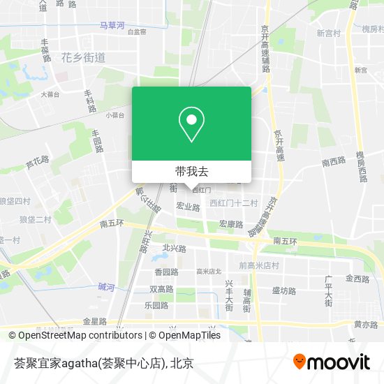 荟聚宜家agatha(荟聚中心店)地图