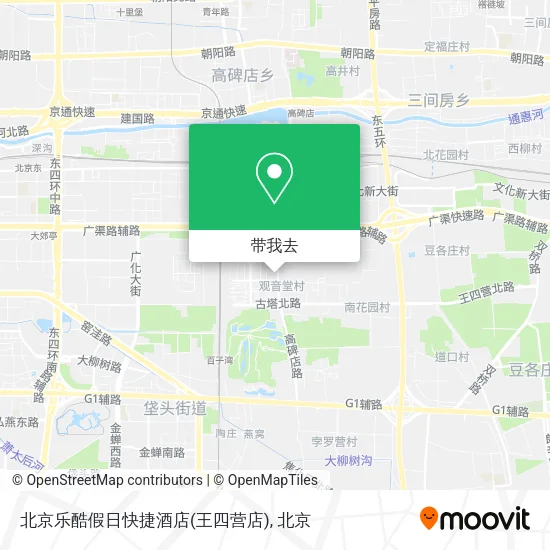 北京乐酷假日快捷酒店(王四营店)地图
