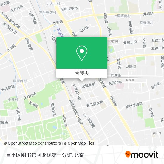 昌平区图书馆回龙观第一分馆地图