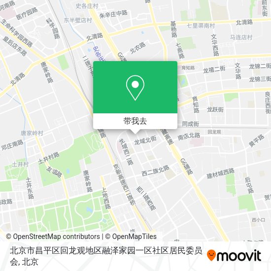 北京市昌平区回龙观地区融泽家园一区社区居民委员会地图