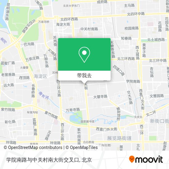 学院南路与中关村南大街交叉口地图