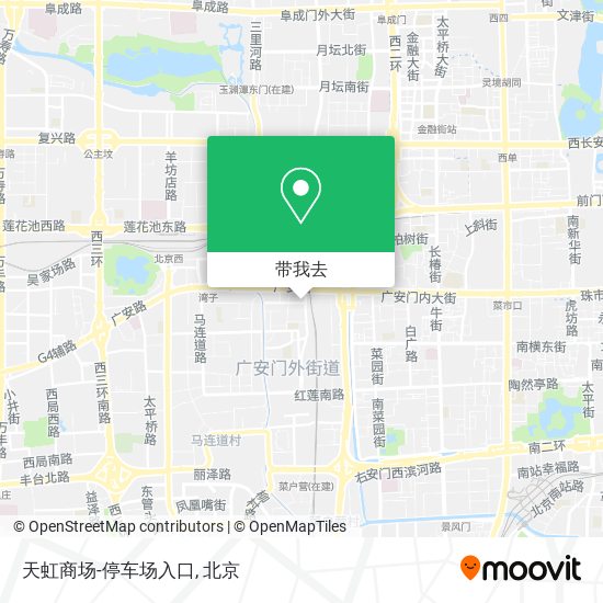 天虹商场-停车场入口地图