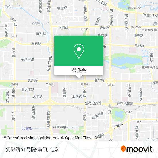 复兴路61号院-南门地图