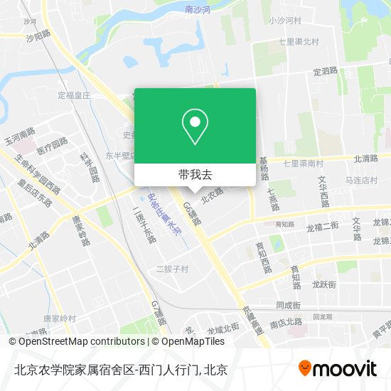 北京农学院家属宿舍区-西门人行门地图
