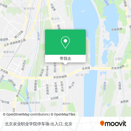 北京农业职业学院停车场-出入口地图