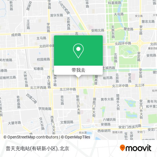 普天充电站(有研新小区)地图