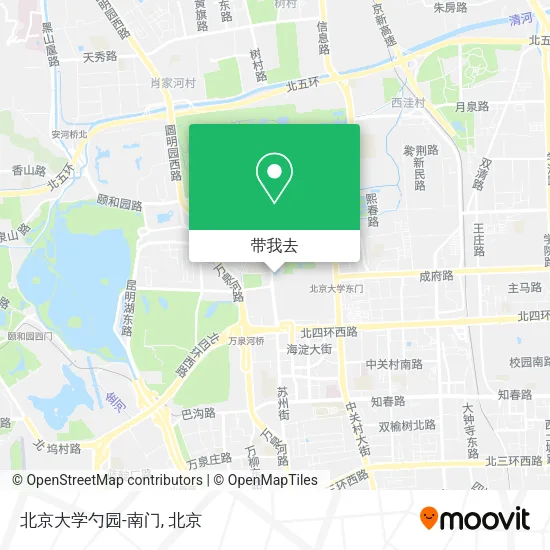 北京大学勺园-南门地图