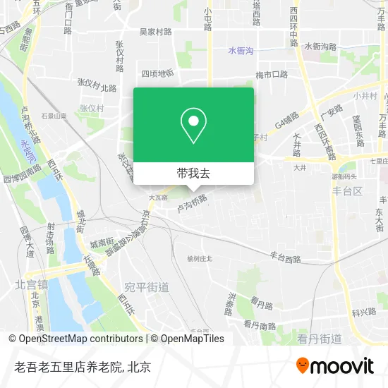 老吾老五里店养老院地图