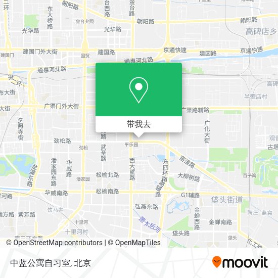 中蓝公寓自习室地图