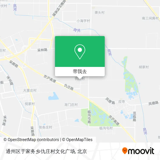 通州区于家务乡仇庄村文化广场地图