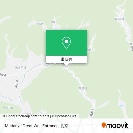 Mutianyu Great Wall Entrance地图