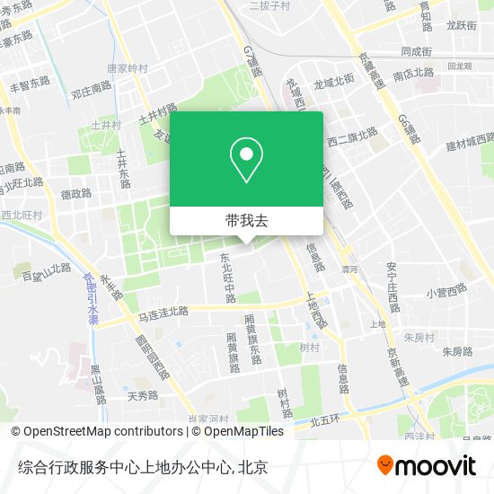 综合行政服务中心上地办公中心地图