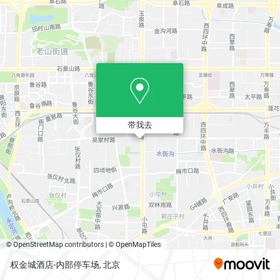 权金城酒店-内部停车场地图
