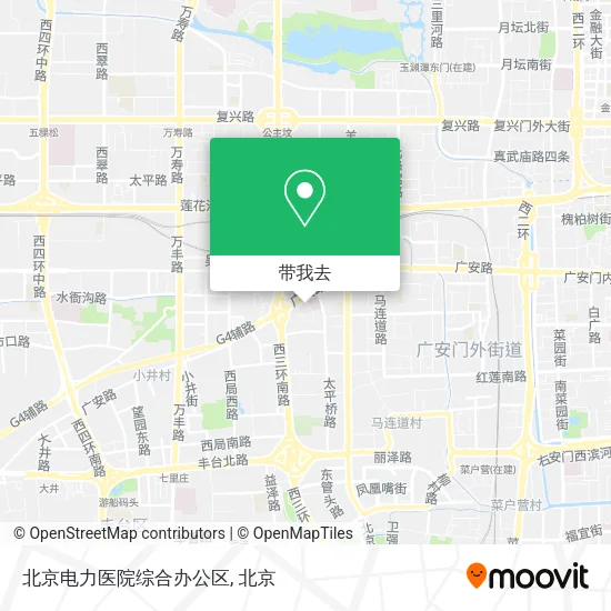 北京电力医院综合办公区地图