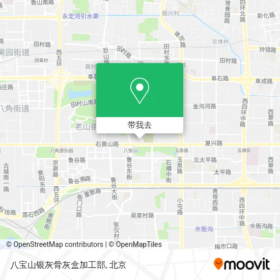八宝山银灰骨灰盒加工部地图