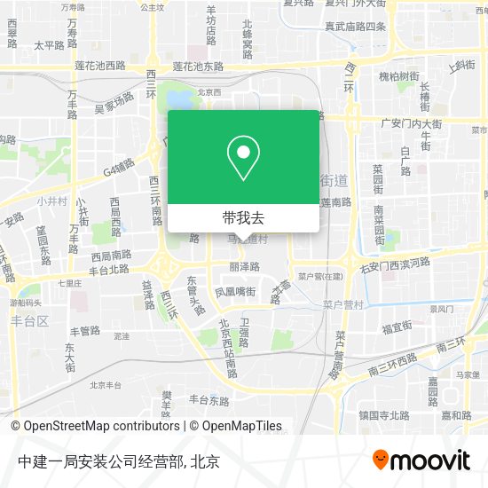 中建一局安装公司经营部地图