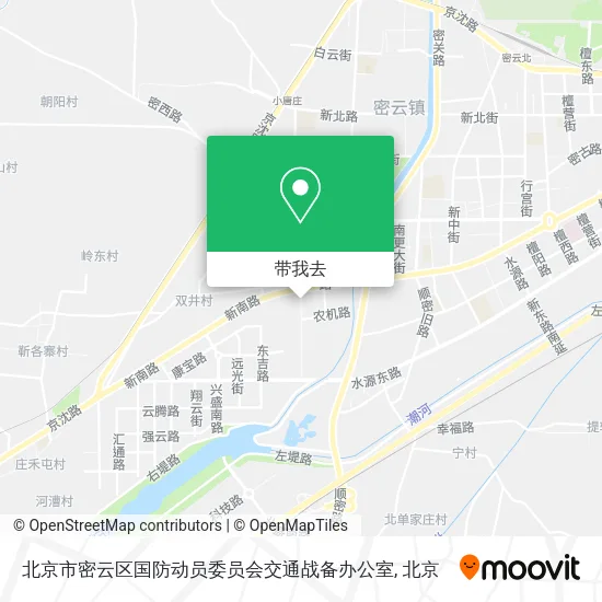 北京市密云区国防动员委员会交通战备办公室地图