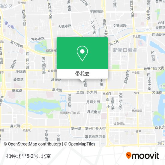 扣钟北里5-2号地图