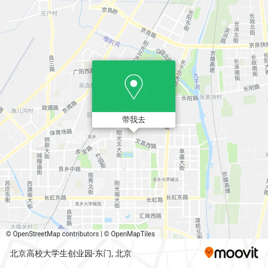 北京高校大学生创业园-东门地图