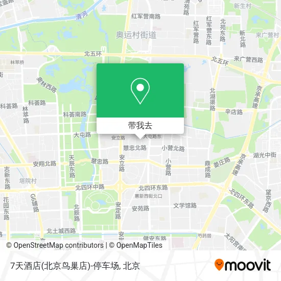 7天酒店(北京鸟巢店)-停车场地图