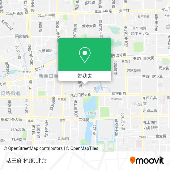恭王府-抱厦地图