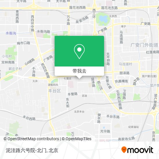 泥洼路六号院-北门地图