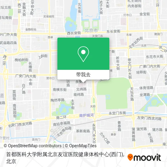 首都医科大学附属北京友谊医院健康体检中心(西门)地图
