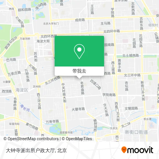 大钟寺派出所户政大厅地图