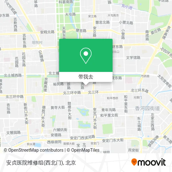 安贞医院维修组(西北门)地图