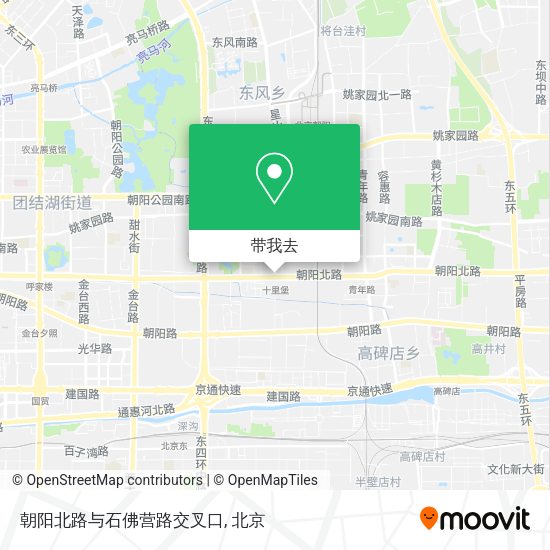 朝阳北路与石佛营路交叉口地图