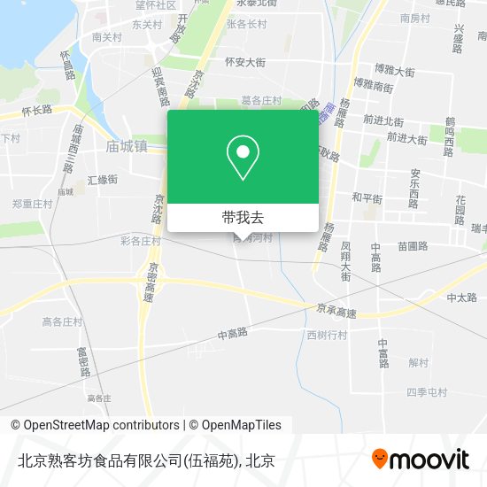 北京熟客坊食品有限公司(伍福苑)地图