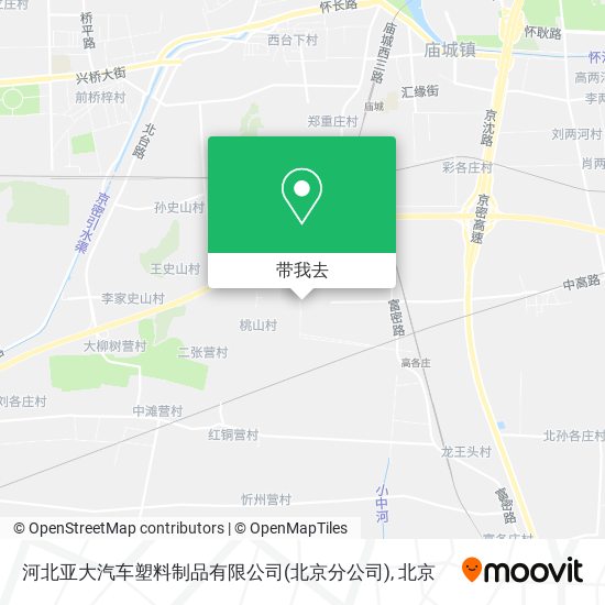 河北亚大汽车塑料制品有限公司(北京分公司)地图